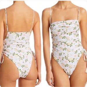 Capittana C752 Irene Floral One-Piece Swimsuit - white garden orange reversible